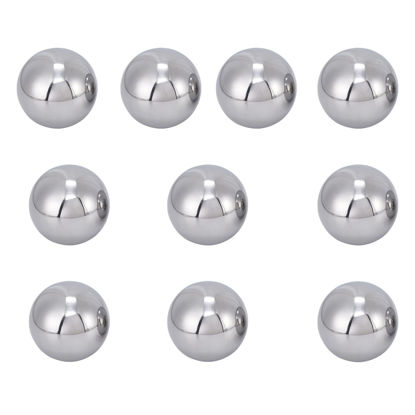 Picture of Ten 1" Inch Diameter Hardened Chrome Solid Steel Bearing Balls, Vigorous Precision Balls (10 Pieces)