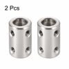 Picture of uxcell 8mm to 8mm Bore Rigid Coupling Set Screw L22XD14 Stainless Steel,Shaft Coupler Connector for 3D Printers, Motor Accessories,2pcs