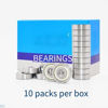 Picture of 10-Piece 608 Bearings - Ball Bearings Bi-Metal Sealed Shielded Micro Deep Groove Bearings for Furniture Wheels, Skateboards, Inline Skates, Scooters, Roller Skates 608 Bearing (8mm x 22mm x 7mm)‘