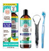 Picture of GuruNanda Coconut Oil Pulling, Fresh Breath & Whitening Mouthwash, 7 Essential Oils & Vitamins for Happy Teeth & Gums, Alcohol-Free, 8 oz