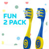 Picture of Colgate Bluey Extra Soft Toothbrush for Kids, Kids Toothbrush Pack with Built in Suction Cup Toothbrush Holder, Designed for Children Ages 2 and Up, Extra Soft Bristles, 2 Count (Pack of 1)