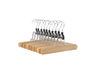Picture of Amazon Basics Sturdy Wooden Pants Hangers - Natural, 10-Pack