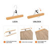 Picture of Amazon Basics Sturdy Wooden Pants Hangers - Natural, 10-Pack