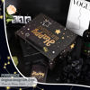 Picture of Powbrace Black Birthday Gift Bag with Tissue Paper and Greeting Card, 13'x10.2'x4.9', Medium (1-Piece Set, Black Starry Sky, Unisex, Includes Card, Ribbon, Crinkle Paper)