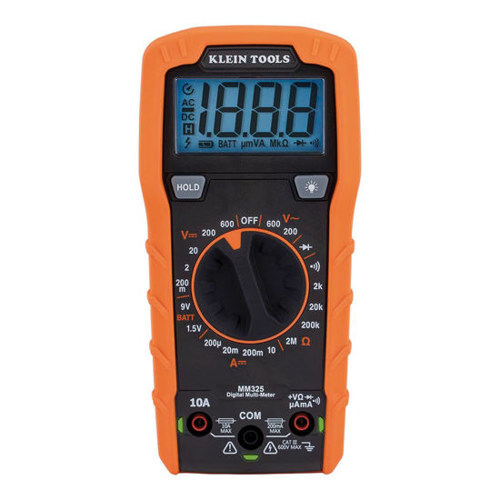 Picture of Klein Tools MM325 Multimeter, Digital Manual-Ranging 600V AC/DC Voltage Tester, Tests Batteries, Current, Resistance, Diodes, and Continuity