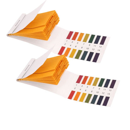 Picture of 2 Pack pH Test Strips, 160 Strips pH.1-14 Universal pH Test Paper Litmus Test Paper pH Soap Making Testing Strips for Water Wine Saliva Urine Soil Testing Pet Food and Diet pH Monitoring (Sealed Pack)