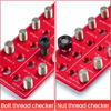 Picture of JoblikeBrez Thread Checker, 30 Nut and Bolt Thread Checker, Bolt Size and Thread Gauge 15 Standard & 15 Metric, Thread Pitch Gauge, Wall-Mountable Bolt Thread Identifier Gauge with Inch & CM Ruler