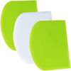 Picture of SURDOCA Dough Scraper Bench Scraper - 3P 4.7x3.7" Plastic Flexible Bowl Scraper, Sharp Edge & Angles Cake Scraper. Non-Slip Bakeware Decorating Tools Sculpting & Modeling Tools - Green+White+Green