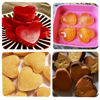 Picture of BAKER DEPOT 6 Holes Heart Shaped Silicone Mold For Chocolate Cake Jelly Pudding Handmade Soap Mould Candy Making Set of 2