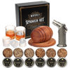 Picture of Whiskey Smoker Kit with Torch - 6 Flavors Wood Chips, 2 Glasses, 2 Ice Ball Molds - Cocktail Smoker Infuser Kit, Old Fashioned Drink Smoker Kit, Birthday Bourbon Whiskey Gifts for Men,Dad(NO Butane)