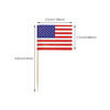Picture of 100 Pack USA American Flag US Toothpick Flags, Cocktail Picks Mini Stick Cupcake Toppers Country Picks Party Decoration Celebration Cocktail Food Bar Cake Flags (American)