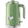 Picture of SUSTEAS Electric Kettle - 57oz Hot Tea Water Boiler with Thermometer, 1500W Fast Heating Stainless Steel Pot, Cordless LED Indicator, Auto Shut-Off & Boil Dry Protection, Retro Green