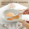 Picture of SENSARTE Nonstick Ceramic Frying Pan Skillet with Lid, 8 Inch Omelet Pan, Healthy Non Toxic Chef Pan, Induction Compatible Egg Pan with Heat Resistant Handle, PFAS-Free