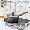Picture of SENSARTE Nonstick Saucepan with Lid, 1.5 Quarts Small Pot with Swiss Granite Coating, Stay-cool Handle, Multipurpose Handy Sauce Pot Small Kitchen Cooking Pot, Induction Comptable, PFOA Free
