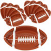 Picture of Anapoliz Football Serving Trays | 10 Pcs Plastic Football Snack Trays | Game Day Football Serveware | Tailgate Party Serving Platter | Football Party Decorations | Reusable Big Game Chip Trays
