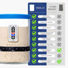 Picture of Premium Sourdough Starter Jar - 40oz Large Sourdough Jar with Marked Feeding Band, Thermometer, Scraper, Cloth Cover and Silicone Lid/Base, Wide Mouth Starter Kit - Blue