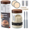 Picture of Sourdough Starter Kit,34oz Sourdough Starter Jar Glass with Sourdough Recipes Cookbook.Sourdough Bread Baking Supplies with Thermometer,Natural Wooden Lid, Anti-slip Mat,Sourdough Jar scraper (2 pack)