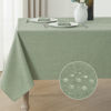 Picture of Veblandy Rectangle Tablecloth Linen Textured Waterproof & Stain Resistant Table Cloth Wrinkle Free Decorative Fabric Farmhouse Table Cover for Dining/Party/Buffet/Wedding, 52 x 70 Inch, Sage Green