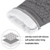 Picture of KEGOUU Oven Mitts and Pot Holders 6pcs Set, Kitchen Oven Glove High Heat Resistant 500 Degree Extra Long Oven Mitts and Potholder with Non-Slip Silicone Surface for Cooking (Grey)