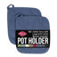 Picture of Ritz Terry 100% Cotton Potholders - Heat Resistant, Ergonomic Grip, Machine Washable - Federal Blue, 2-Pack