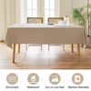 Picture of AUSSPVOCT Textured Linen Tablecloth Rectangle 52x70 Waterproof Spill-Proof Wipeable Table Cloth Wrinkle Free Linen Dining Table Cover for Birthday Party Farmhouse Tablecloths Up to 36‘'X54''