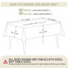 Picture of BYDOLL Table Cloth White 60x84 Inch Tablecloth for 6 Foot Rectangle Tables Outdoor Washable Wrinkle Free and Spillproof Polyester Tablecloth for Festival Camping Picnic Party Cover