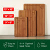 Picture of ROYAL CRAFT WOOD Wooden Cutting Boards for Kitchen Meal Prep & Serving - Bamboo Wood Serving Board Set with Deep Juice Groove Side Handles - Charcuterie & Chopping Butcher Block for Meat (3 Pcs)