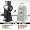 Picture of Zulay Kitchen Rotary Cheese Grater 5 Blade Cheese Shredder - Manual Hand Crank Cheese Grater With Reinforced Suction & 5 Interchangeable Drums - Easy to Use, Vegetable Chopper Round Mandoline Slicer