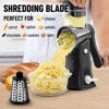 Picture of Zulay Kitchen Rotary Cheese Grater 5 Blade Cheese Shredder - Manual Hand Crank Cheese Grater With Reinforced Suction & 5 Interchangeable Drums - Easy to Use, Vegetable Chopper Round Mandoline Slicer