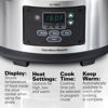 Picture of Hamilton Beach Portable 6 Quart Digital Programmable Slow Cooker Lock, Dishwasher Safe Crock & Lid, Set & Forget, Stainless Steel