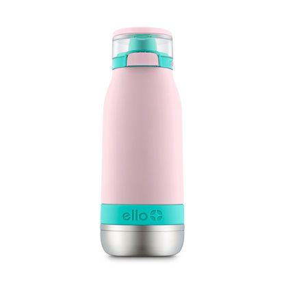 Picture of Ello Emma 14oz Vacuum Insulated Stainless Steel Kids Water Bottle with Straw and Built-in Carrying Handle and Leak-Proof Locking Lid for School Backpack, Lunchbox and Outdoor Sports, Cotton Candy