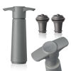 Picture of Vacu Vin Wine Saver Pump Grey with Vacuum Wine Stopper - Keep Your Wine Fresh for up to 10 Days - 1 Pump 2 Stoppers - Reusable - Made in the Netherlands