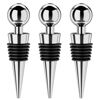 Picture of BETTFOR Wine Stoppers for Wine Bottles 3Pcs Vacuum Wine Bottle Stopper with Silicone Reusable Wine Corks, Leak proof Keep Fresh Suitable for Standard (Silver, 3 Pack)