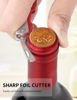 Picture of CORKAS Wine Key - Professional Handcrafted Heavy Duty Waiter Corkscrew, Compact Wine Opener with Double Hinged, Foil Cutter and Bottle Opener, Gifts for Servers, Sommelier, Bartenders - Red