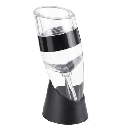 Picture of D&Slifei Wine Aerator Pourer and Decanter with Unique Aeration Device Enhances Flavors Wine with Smoother Finish, Best Gift for Wine Lovers and Sommeliers - Black
