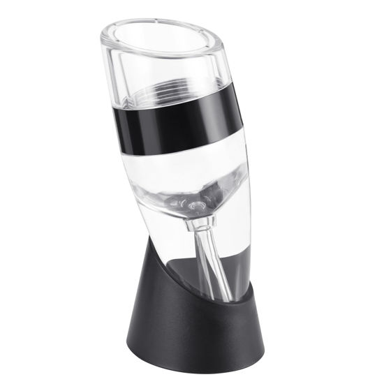 Picture of D&Slifei Wine Aerator Pourer and Decanter with Unique Aeration Device Enhances Flavors Wine with Smoother Finish, Best Gift for Wine Lovers and Sommeliers - Black