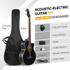 Picture of GLARRY Full Size Acoustic Electric Bass Guitar Beginner Kit, Cutaway 4 Strings Electric Acoustic Bass Guitar w/Inbuilt Tuner, Bag, Strap, Picks, Strings, Basswood Bass Guitarra, Matte Black