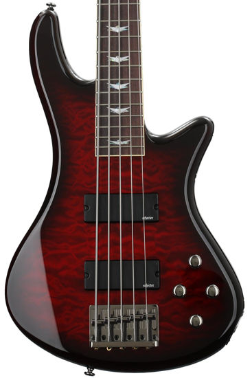 Picture of Schecter Stiletto Extreme-5 Bass Guitar, Black Cherry