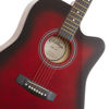 Picture of Ashthorpe 41-inch Beginner Cutaway Acoustic Guitar Package (Red), Full Size Basic Starter Kit w/Gig Bag, Strings, Strap, Tuner, Picks