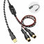 Picture of NUOSIYA MIDI Cable, MIDI to USB Interface Cable 4.5FT,MIDI Interface in-Out to USB Cord Adapter with Indicator for Piano Keyboard to PC Mac Laptop,Arranger Keyboard Tool