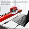 Picture of NUOSIYA MIDI Cable, MIDI to USB Interface Cable 4.5FT,MIDI Interface in-Out to USB Cord Adapter with Indicator for Piano Keyboard to PC Mac Laptop,Arranger Keyboard Tool