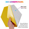 Picture of Sonic Acoustics Self-Adhesive 12 Pack Hexagon Acoustic Panels, 14" X 12" X 0.4" High Density Sound Absorbing Panels Sound Proof Insulation Beveled Edge Studio Treatment Tiles-White