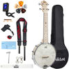 Picture of Banjo Ukulele, AKLOT Concert 23 inch Remo Drumhead Open Back Maple Body 15:1 Advanced Tuner with Two Way Truss Rod Gig Bag Tuner String Strap Picks