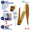 Picture of Perri's Leathers Ltd. - Suede Banjo Strap with with Metal Hooks - Adjustable Strap from 44.5"" to 53"" Soft Sheepskin Fur Pad - Natural (P25SHBJ-6696)