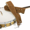 Picture of Perri's Leathers Ltd. - Suede Banjo Strap with with Metal Hooks - Adjustable Strap from 44.5"" to 53"" Soft Sheepskin Fur Pad - Natural (P25SHBJ-6696)