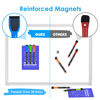 Picture of maxtek Magnetic Whiteboard Markers - 12 Count Colorful Fine Tip Dry Erase Markers with Eraser for Kids, Low Odor Thin Markers for Calendar Boards