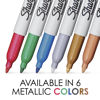 Picture of Sharpie Metallic Permanent Markers, Fine Point, Silver, 2 Count