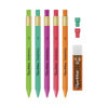 Picture of Paper Mate Handwriting Triangular Mechanical Pencil Set with Lead & Eraser Refills, 1.3mm, School Supplies, Office Supplies, Sketching Pencils, Drafting Pencil, Fun Barrel Colors, 8 Count
