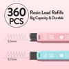 Picture of Four Candies Cute Mechanical Pencil Set, 6PCS Pastel Mechanical Pencils 0.5 & 0.7mm with 360PCS HB Pencil Leads, 3PCS Erasers and 9PCS Eraser Refills, Aesthetic Mechanical Pencils for Girls Writing