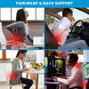Picture of QUTOOL Lumbar Support Pillow for Office Chair Back Support Pillow for Car, Computer, Gaming Chair Memory Foam Back Cushion for Back Pain Relief Improve Posture, Mesh Cover Double Adjustable Straps